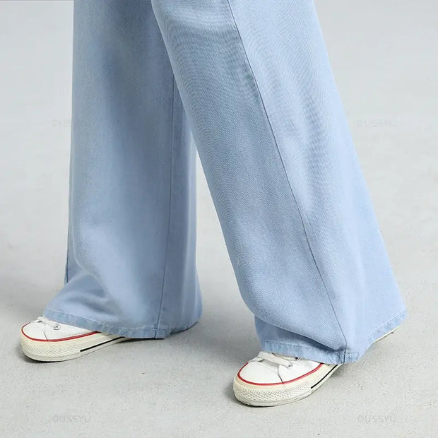 Women's Baggy Wide Leg Denim Pants A T FASHION STORE