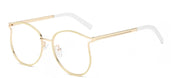 Cat Eye Glasses Metal Frames A T FASHION STORE