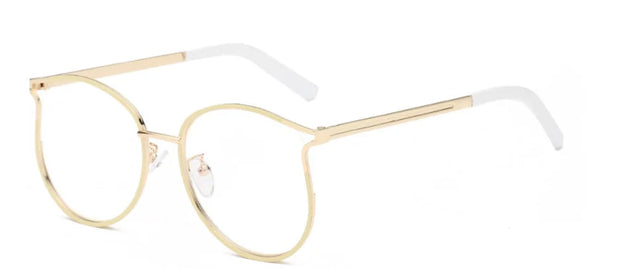 Cat Eye Glasses Metal Frames A T FASHION STORE