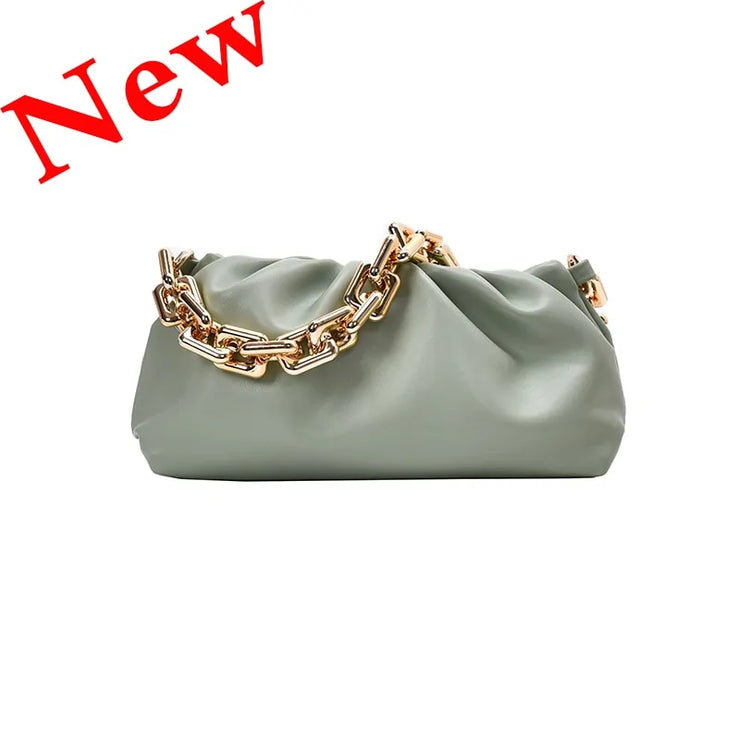 Soft Leather Cloud Bag: Women's Single Shoulder Purse A T FASHION STORE