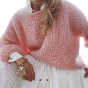 Women's Chunky Knitted Fluffy Pullover Tops A T FASHION STORE