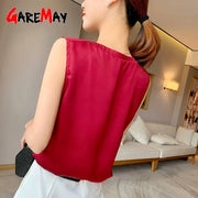 Women's Sleeveless Satin Blouse AT Fashion store