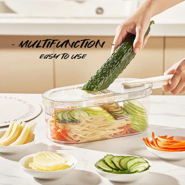 Multifunction Vegetable Cutter With Basket And Brush A T FASHION STORE