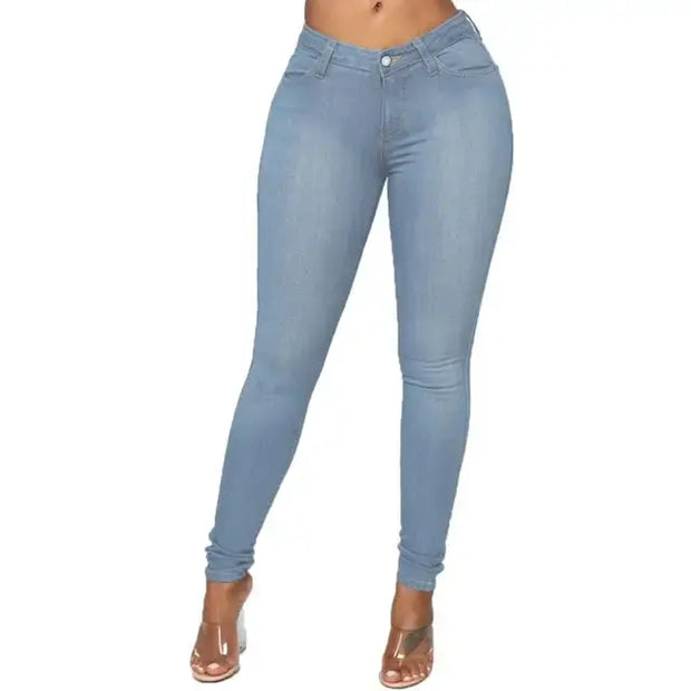 High Elastic Women Skinny Jeans A T FASHION STORE