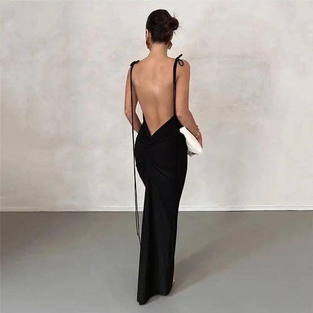 Elegant Backless Dress A T FASHION STORE