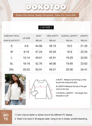 Dokotoo Women's Sweater 2024 Fall Winter Long Sleeve Casual Tops Ribbed Hem Knitwear Lantern Pullover Sweater Medium Gray A T FASHION STORE