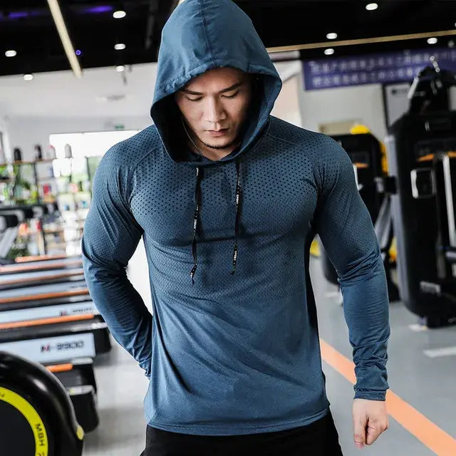 Mens Fitness Tracksuit Running Sport Hoodie A T FASHION STORE