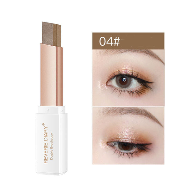 Lazy Eyeshadow Stick Stereo Gradient Shimmer Double Color Eye Shadow Pen Waterproof Easy To Wear Eyeshadow A T FASHION STORE