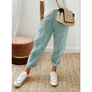 Women's Jacquard Stripe Loose Pants A T FASHION STORE