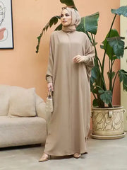 Fashion Single Breasted Muslim Dresses AT Fashion store