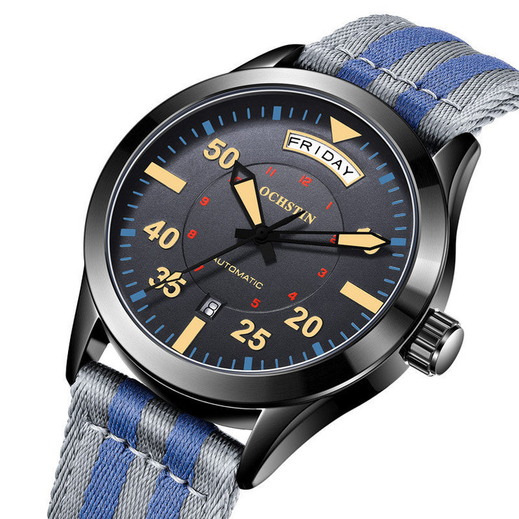 Automatic Mechanical Watch Waterproof Nylon Watch AT home decorations