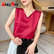 Women's Sleeveless Satin Blouse AT Fashion store