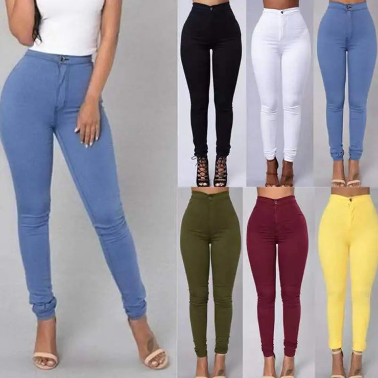 Women's High-Waist Skinny Jeans A T FASHION STORE