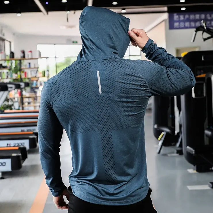 Mens Fitness Tracksuit Running Sport Hoodie A T FASHION STORE