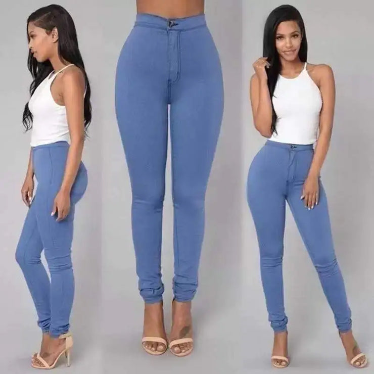 Women's High-Waist Skinny Jeans A T FASHION STORE