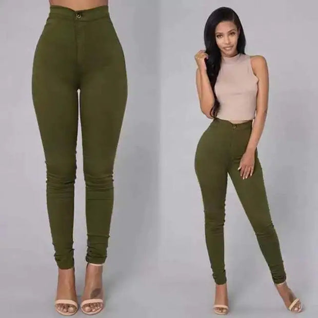 Women's High-Waist Skinny Jeans A T FASHION STORE