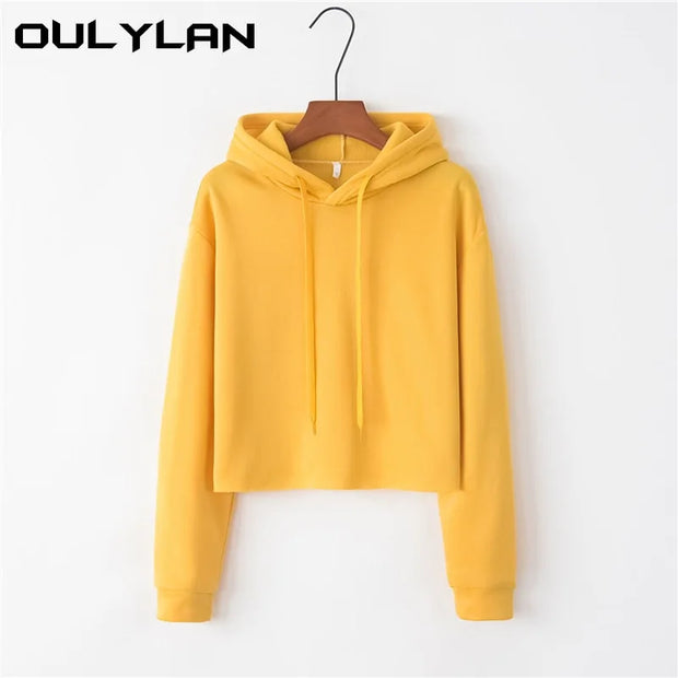 Oulylan Women's Crop Hoodies Sweatshirts A T FASHION STORE