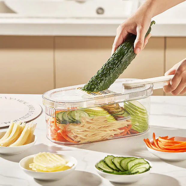 Multifunction Vegetable Cutter With Basket And Brush A T FASHION STORE