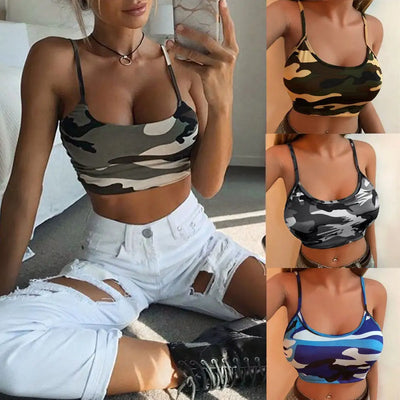 Camouflage Crop Top Women A T FASHION STORE