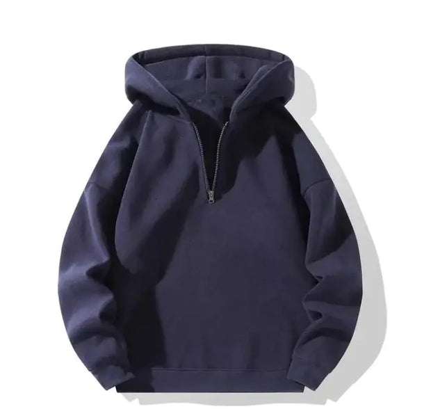 Autumn And Winter Men's Zipper Hoodie Loose Sports Sweater A T FASHION STORE