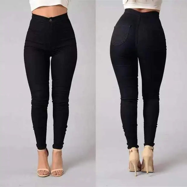 Women's High-Waist Skinny Jeans A T FASHION STORE