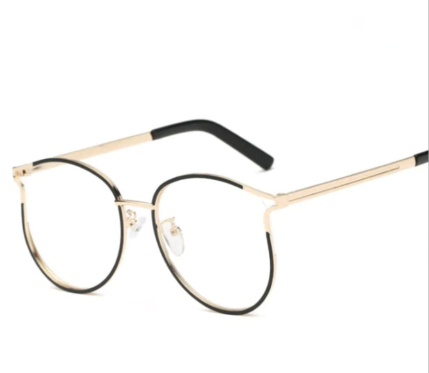 Cat Eye Glasses Metal Frames A T FASHION STORE