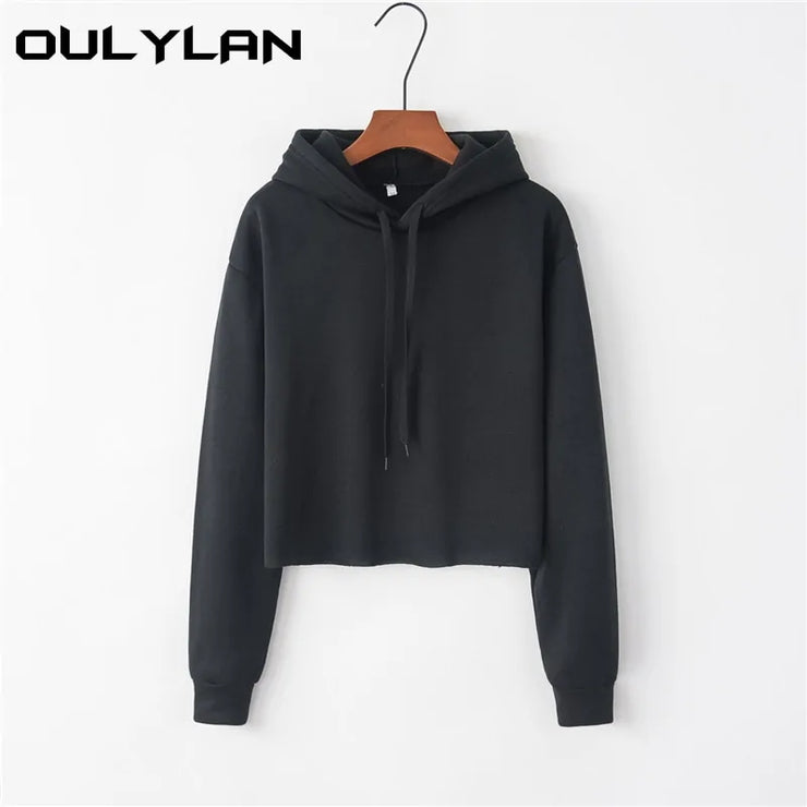 Oulylan Women's Crop Hoodies Sweatshirts A T FASHION STORE