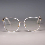 Cat Eye Glasses Metal Frames A T FASHION STORE