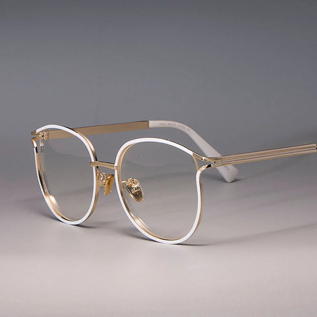 Cat Eye Glasses Metal Frames A T FASHION STORE