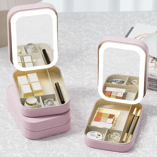 LED Mirror Makeup Storage Box AT Fashion store