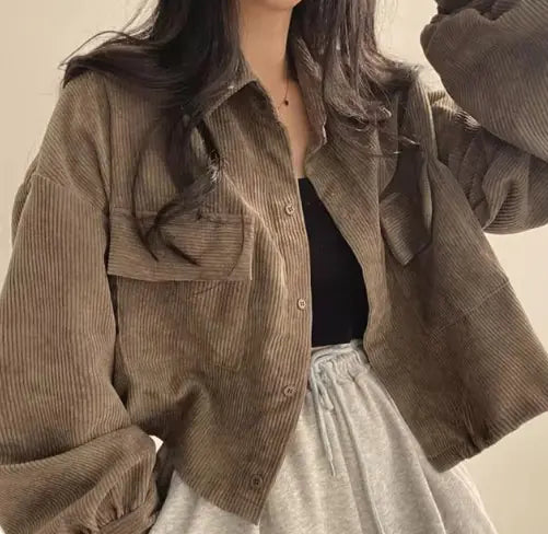 Oversized Crop Jacket A T FASHION STORE