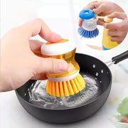 Random Color Kitchen Wash Pot Dish Brush Washing Utensils With Washing Up Liquid Soap Dispenser Household Cleaning Accessories A T FASHION STORE